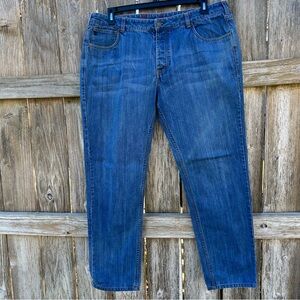 Boden Men's Classic Indigo Medium Wash Button Fly Straight Leg Jeans 40 Regular